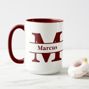 Personalised letter and name mug
