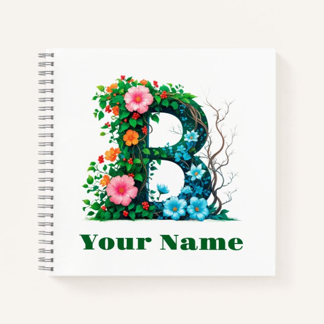 Personalised Letter B Notebook (Front)
