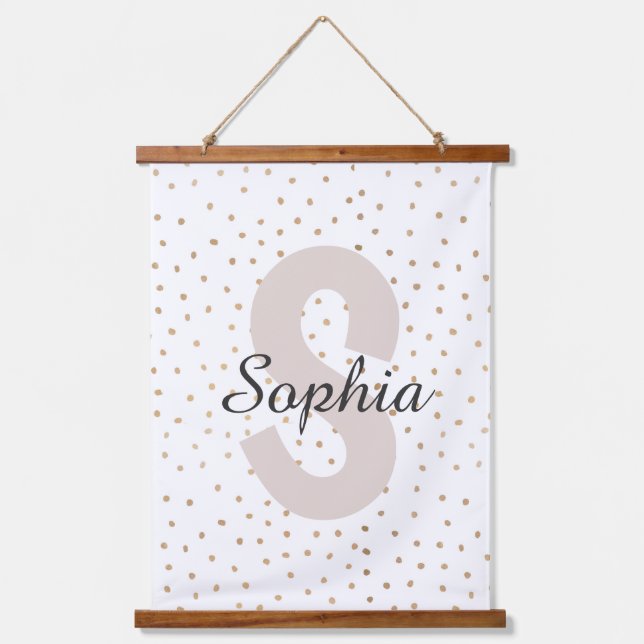 Personalised Letter Custom Name Monogram Hanging Tapestry (Front)