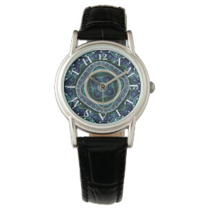 Personalised Letter Dial Julian Fractal Mandala Watch