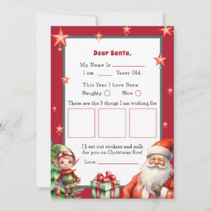 Personalised letter for Santa and Elf Invitation