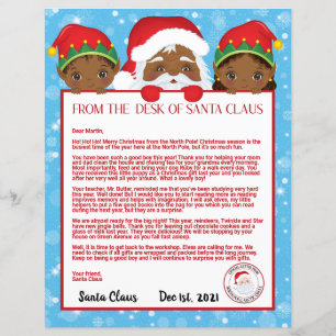 Personalised Letter from Black Santa Claus