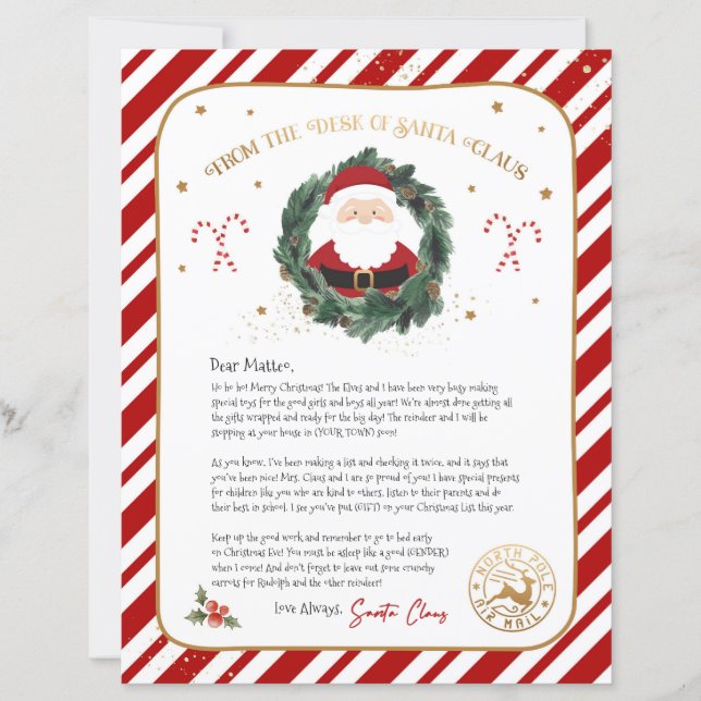 Personalised Letter from Santa (Front)