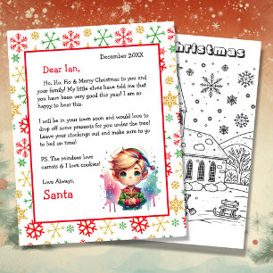 Personalised Letter from Santa and Colouring Page