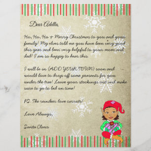 Personalised Letter from Santa Claus
