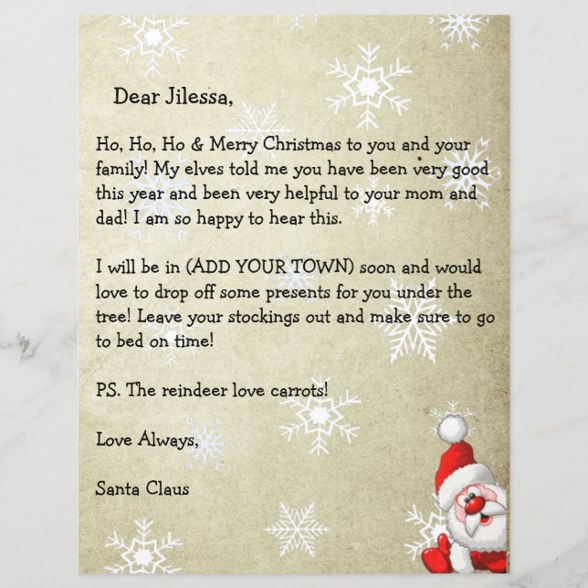 Personalised Letter from Santa Claus (Front)