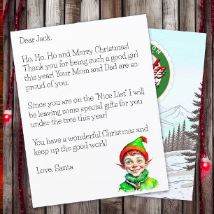 Personalised Letter from Santa Claus for Boys
