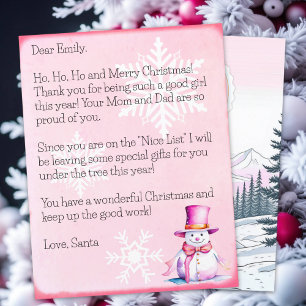 Personalised Letter from Santa Claus for Girls