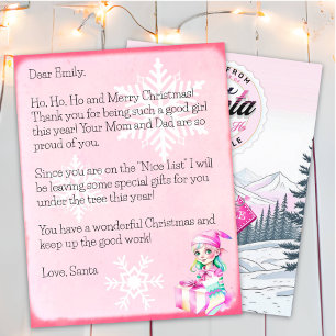 Personalised Letter from Santa Claus for Girls