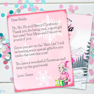 Personalised Letter from Santa Claus for Girls