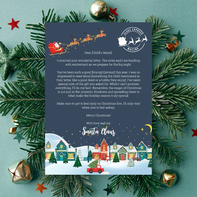 Personalised Letter from Santa Claus Invitation (Letter from Santa. Personalised with your child's details.)