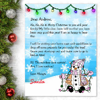 Personalised Letter from Santa + Colouring Page