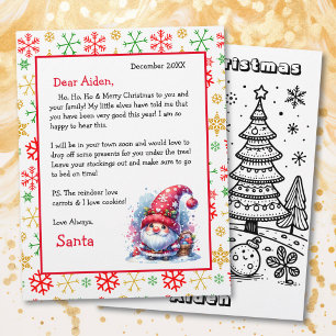 Personalised Letter from Santa + Colouring Page