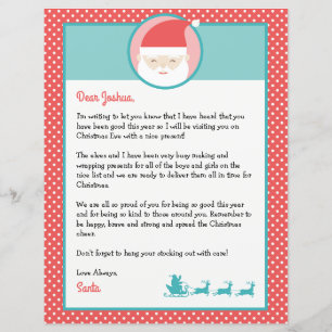 Personalised Letter From Santa & Colouring Page