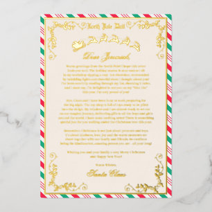 Personalised Letter FROM Santa Foil Invitation