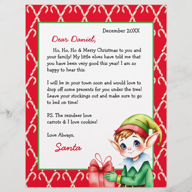 Personalised Letter from Santa for Children (Front)