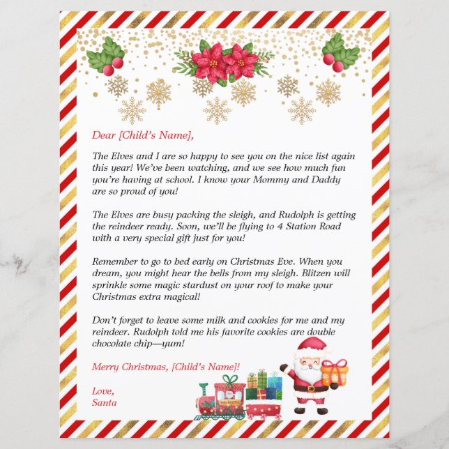 Personalised Letter from Santa For Kids Gifs (Front)