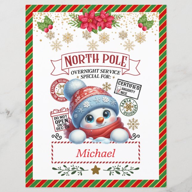 Personalised Letter from Santa For Kids Gifs (Back)