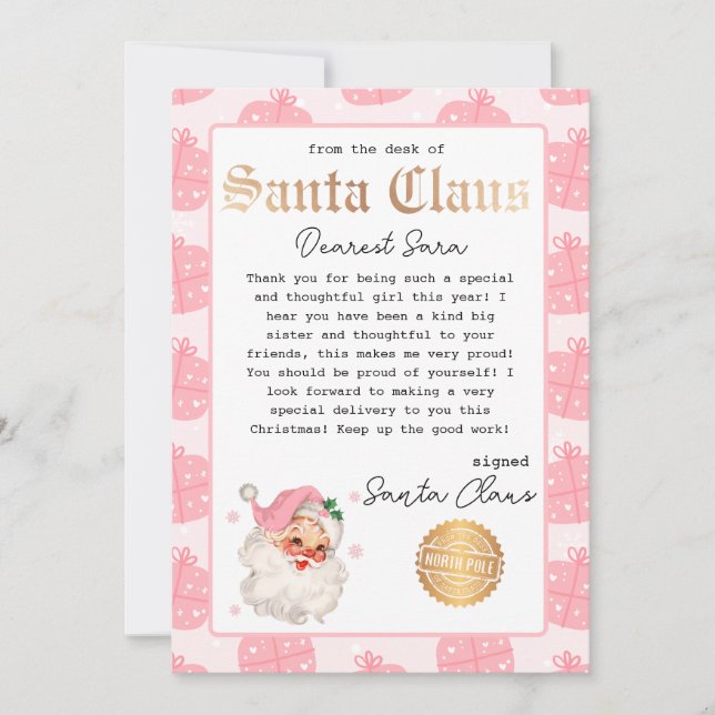 Personalised Letter from Santa Template (Front)