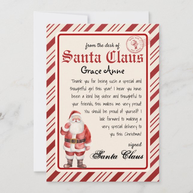 Personalised Letter from Santa Template (Front)
