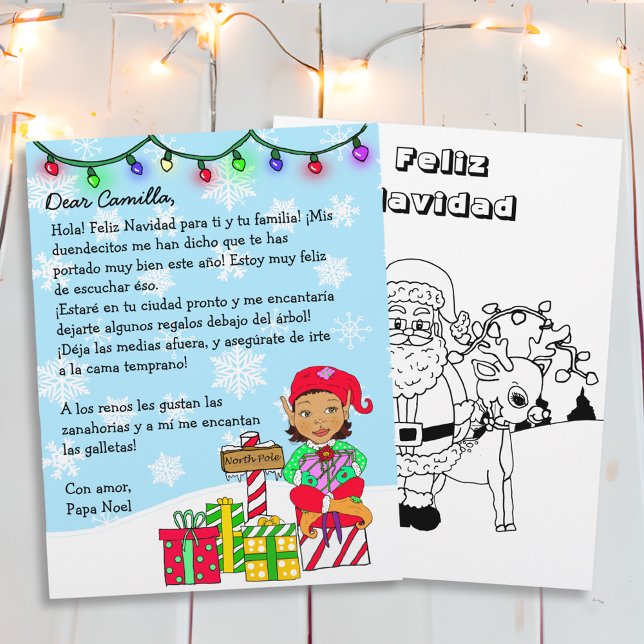 Personalised Letter from Santa with Hispanic Elf (Creator Uploaded)