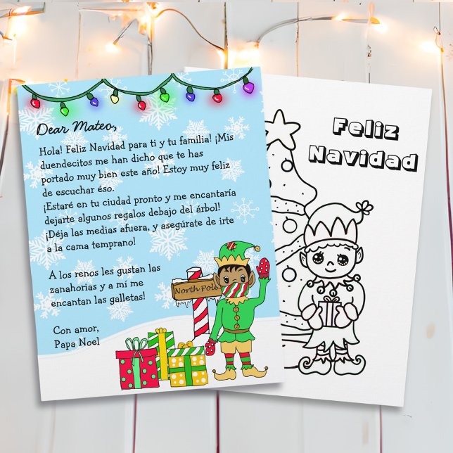Personalised Letter from Santa with Hispanic Elf (Creator Uploaded)