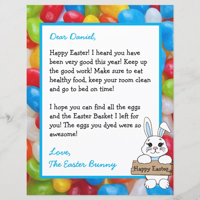 Personalised Letter from the Easter Bunny (Front)