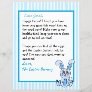 Personalised Letter from the Easter Bunny 2 Sided