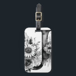 Personalised Letter J Daisy Floral Watercolor  Luggage Tag<br><div class="desc">Travel in style with our Personalised Letter J Watercolor Luggage Tag. Designed to add a touch of elegance to your journey, this luggage tag features a bold "J" adorned with exquisite watercolor art in black and white. The front of the tag showcases delicate flowers and leafy greens that frame the...</div>