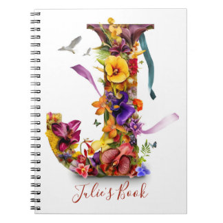 Personalised Letter J notebook