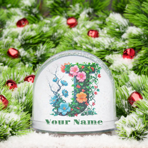 Personalised Letter J Snowglobe