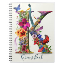 Personalised Letter K Notebook