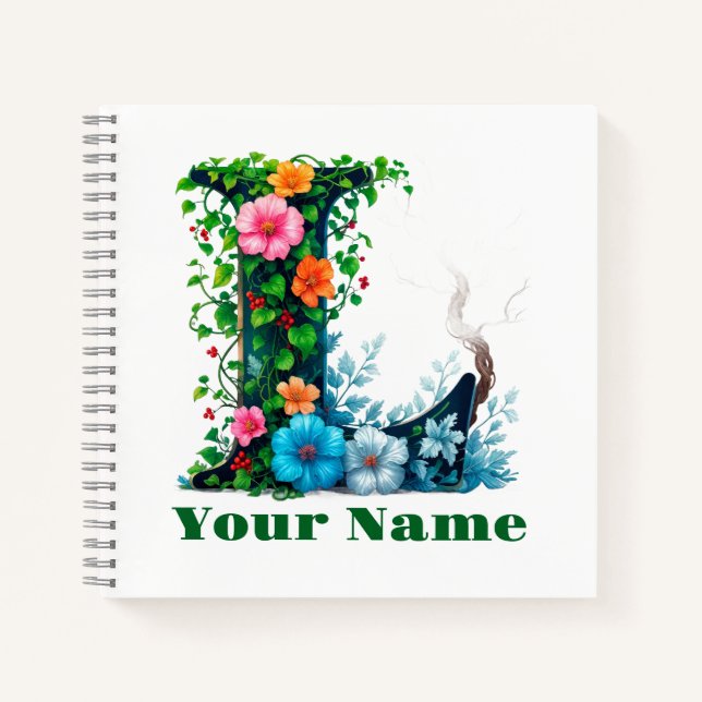 Personalised Letter L Notebook (Front)