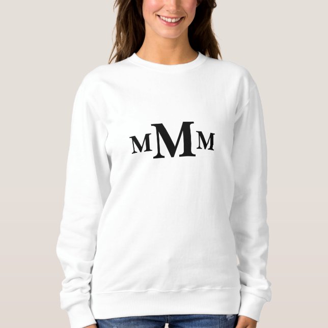 Personalised Letter "M" Monogram  Template Sweatshirt (Front)