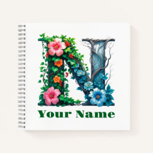Personalised Letter N Notebook