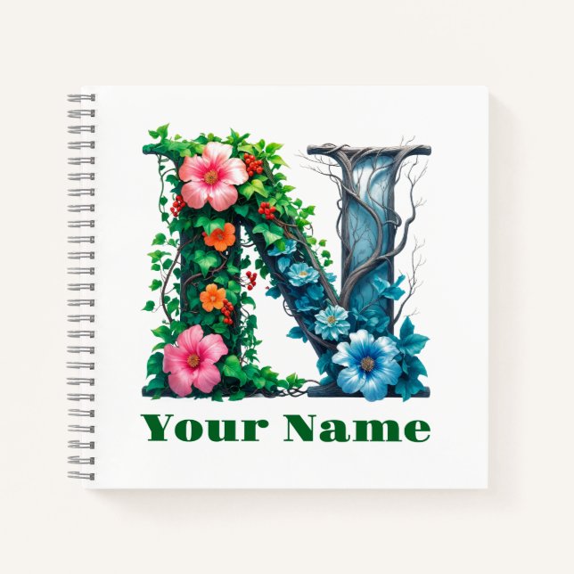 Personalised Letter N Notebook (Front)