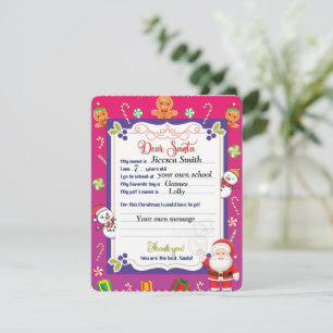 Personalised Letter Sent To Santa Claus Holiday Ca