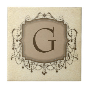 Personalised Letter Tiles, Decorative Chandelier G Tile