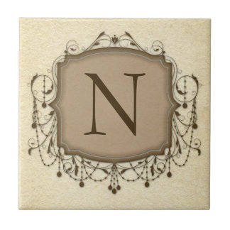 Personalised Letter Tiles, Decorative Chandelier N Tile