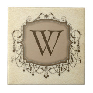Personalised Letter Tiles, Decorative Chandelier W Tile