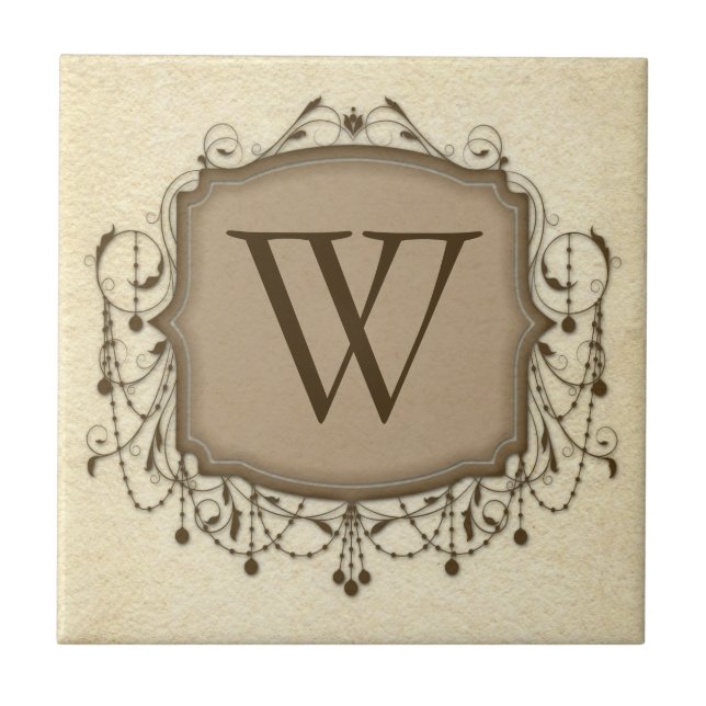Personalised Letter Tiles, Decorative Chandelier W Tile (Front)
