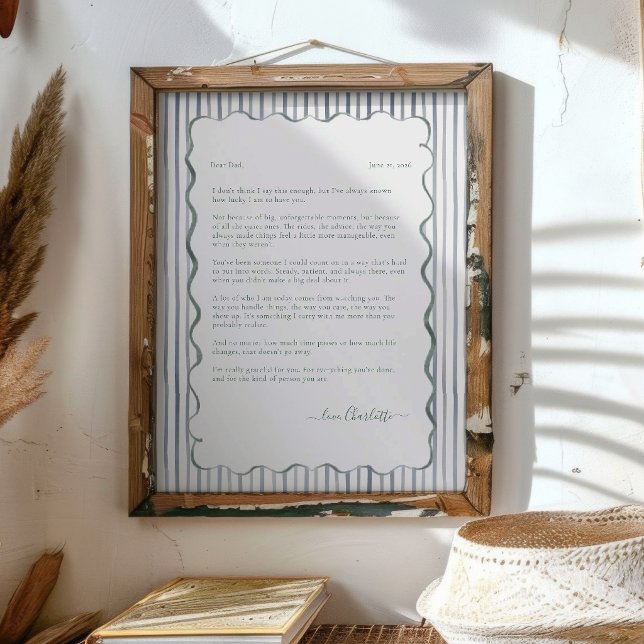 Personalised Letter to Dad Keepsake Print (Creator Uploaded)
