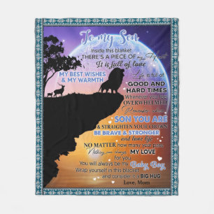 Personalised Letter To My Amazing Son Fleece Blanket