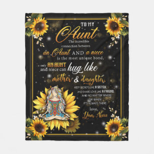 Personalised Letter To My Aunt Love From Niece Fleece Blanket