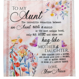 Personalised Letter To My Aunt Shower Curtain