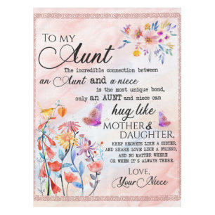 Personalised Letter To My Aunt Tablecloth