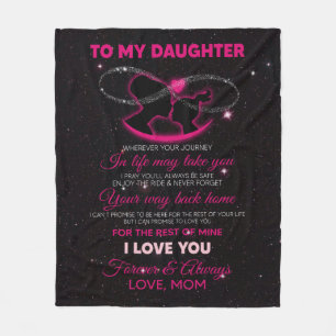 Personalised Letter To My Daughter Fleece Blanket