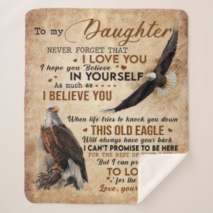 Personalised Letter To My Daughter From Dad Sherpa Blanket