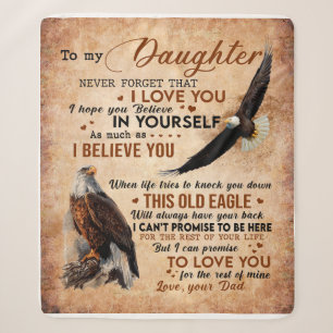 Personalised Letter To My Daughter From Dad Sherpa Blanket