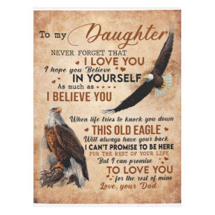 Personalised Letter To My Daughter From Dad Tablecloth